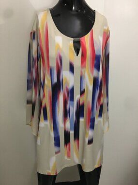 JM Collection multicolor ombre knit tunic top